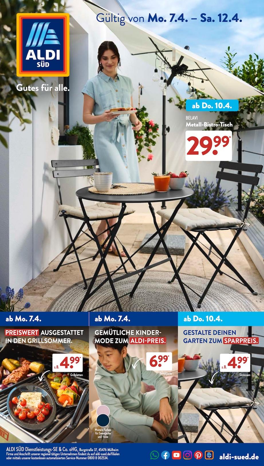 Aldi Aldi Süd Prospekt ab Montag Seite 1