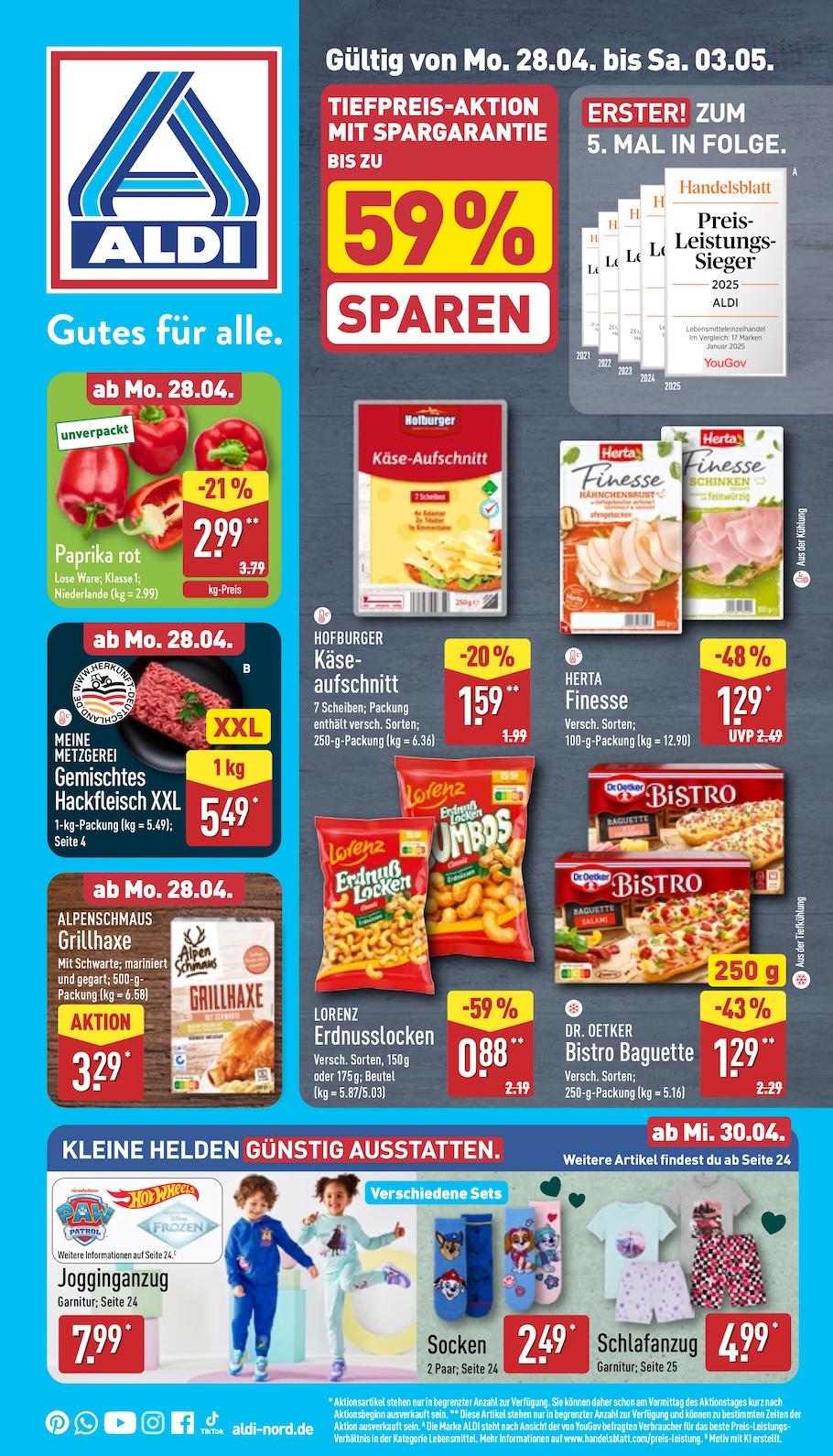 Aldi Aldi Nord Prospekt ab Montag Seite 1