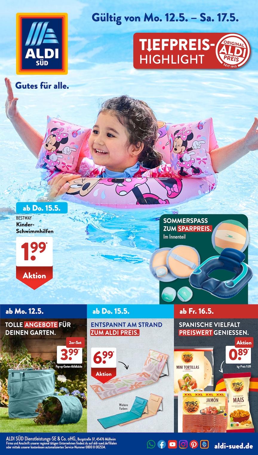 Aldi Aldi Süd Prospekt ab Montag Seite 1