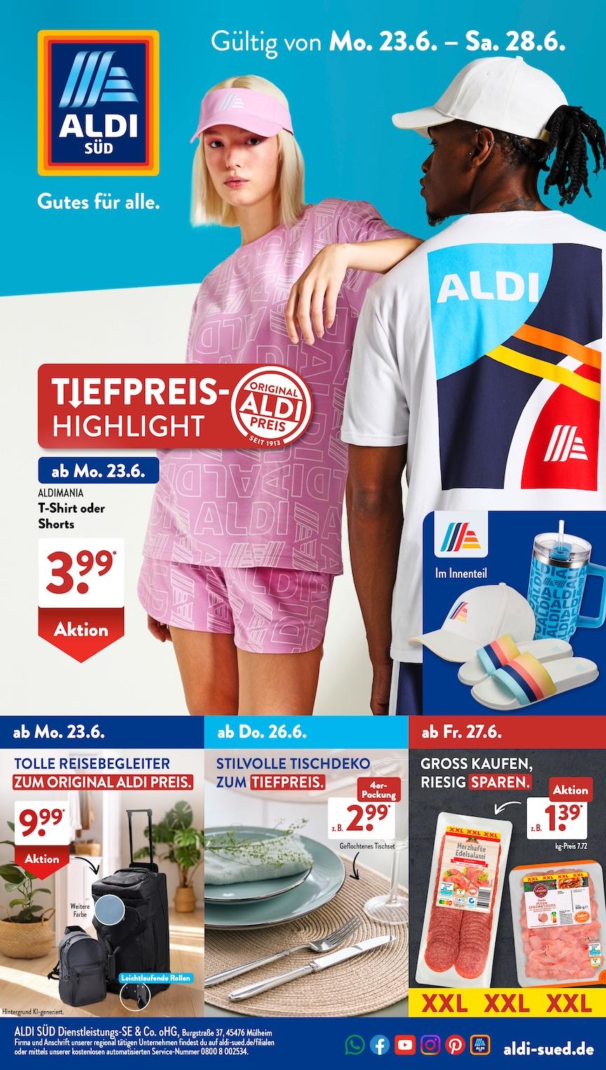 Aldi Aldi Süd Prospekt ab Montag Seite 1
