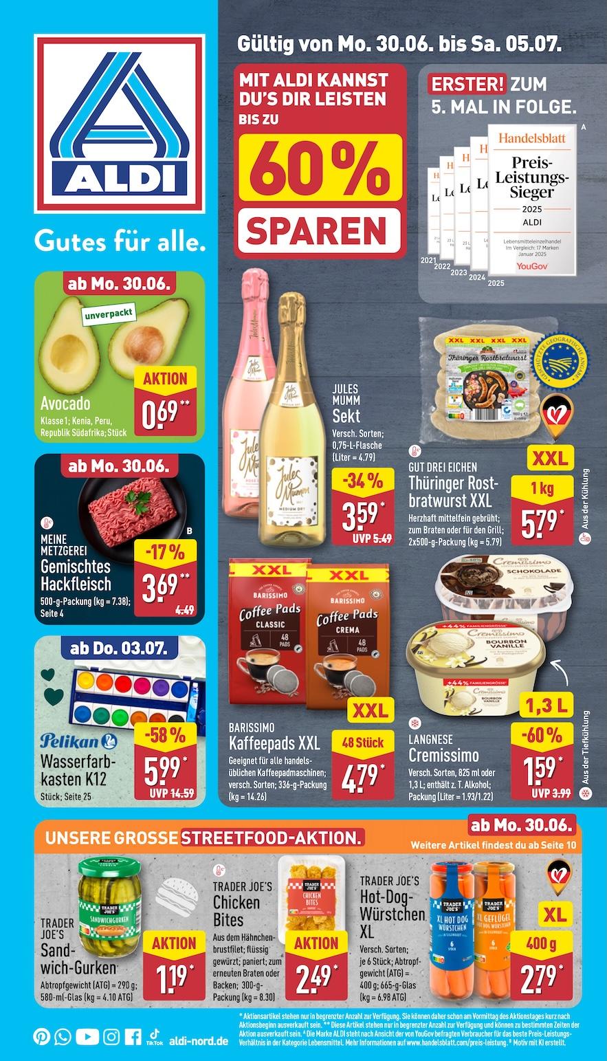 Aldi Aldi Nord Prospekt ab Montag Seite 1