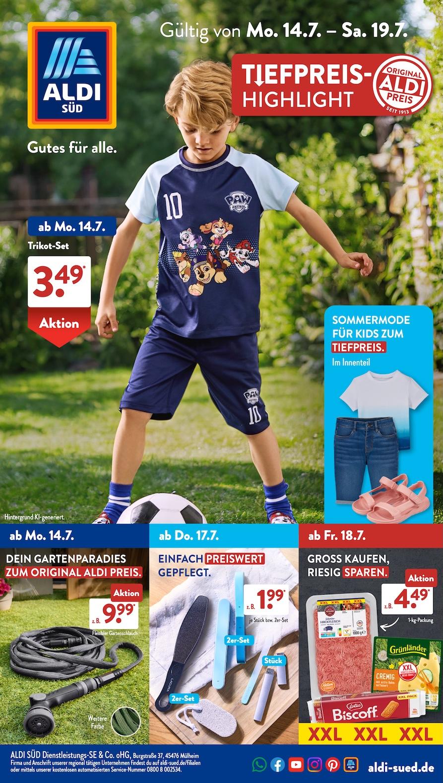 Aldi Aldi Süd Prospekt ab Montag Seite 1