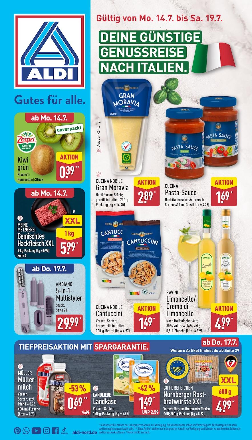 Aldi Aldi Nord Prospekt ab Montag Seite 1