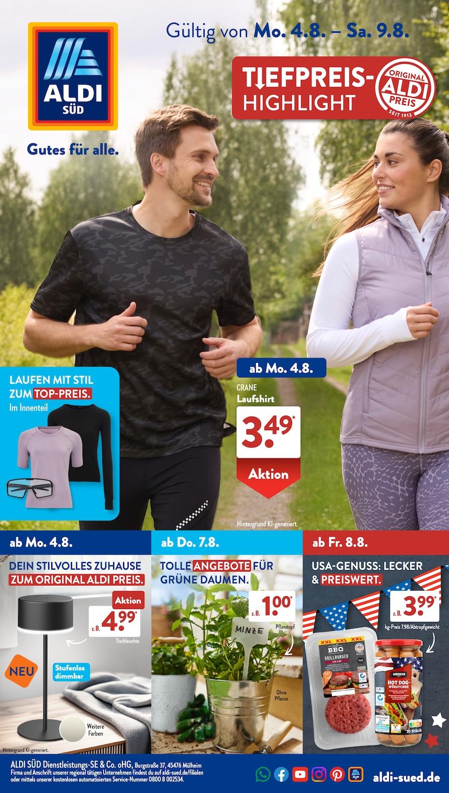 Aldi Aldi Süd Prospekt ab Montag Seite 1