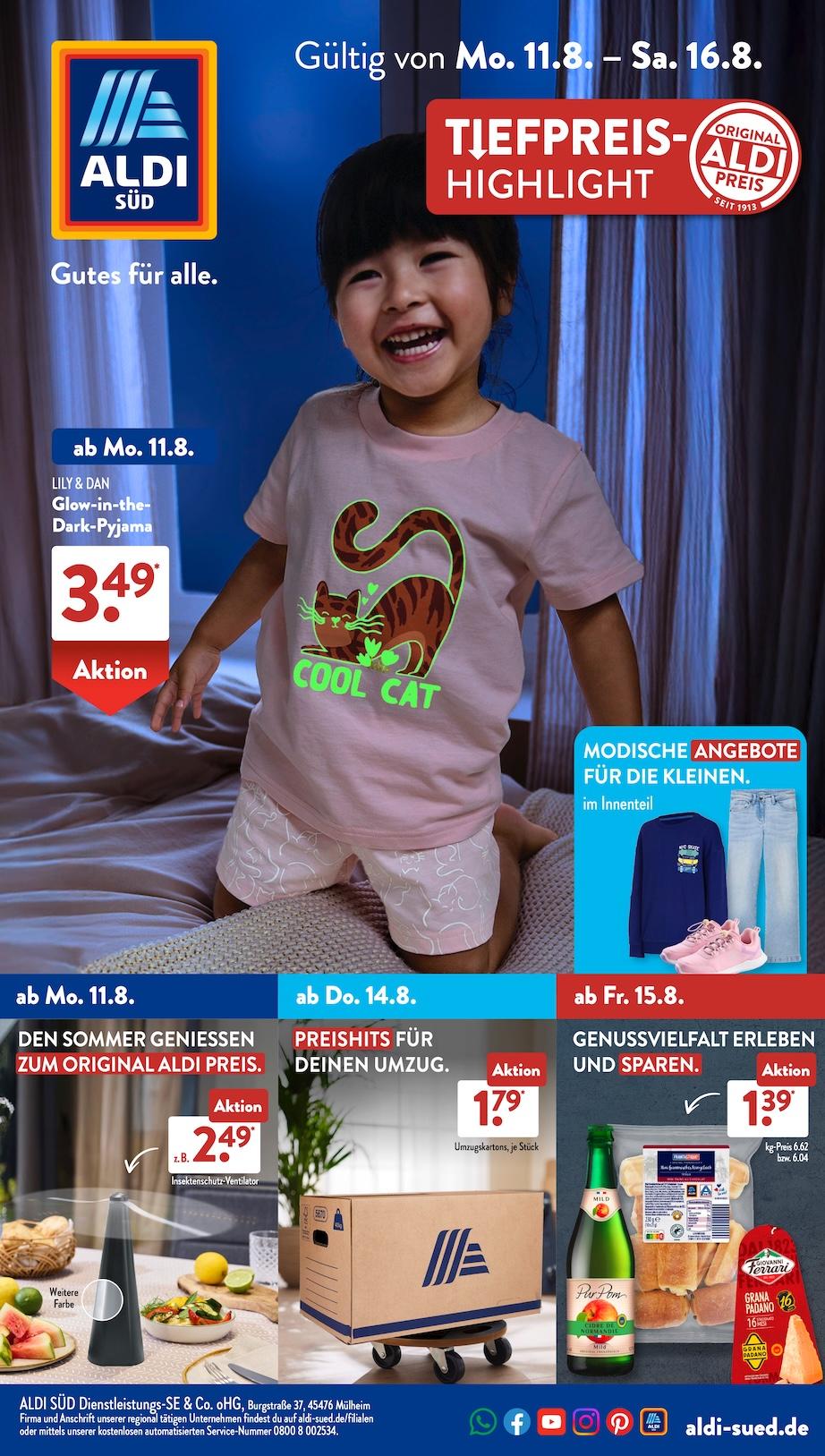 Aldi Aldi Süd Prospekt ab Montag Seite 1