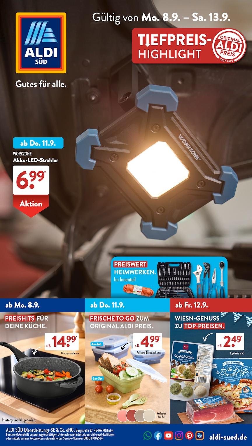 Aldi Aldi Süd Prospekt ab Montag Seite 1