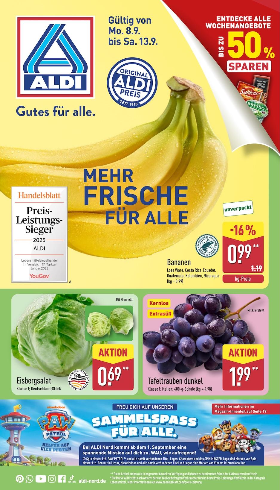 Aldi Aldi Nord Prospekt ab Montag Seite 1