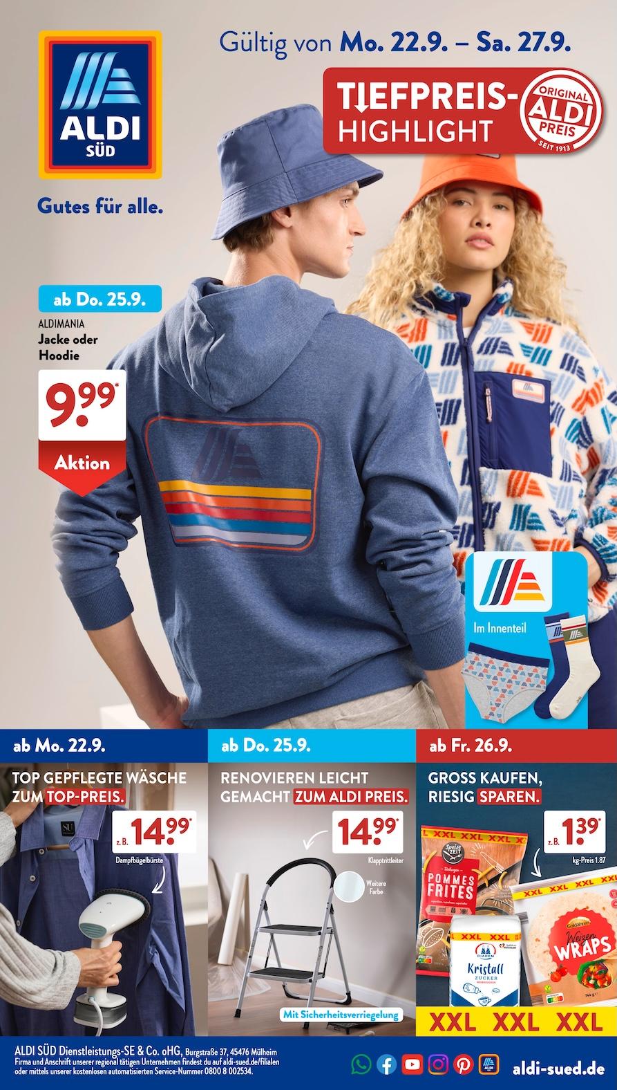 Aldi Aldi Süd Prospekt ab Montag Seite 1