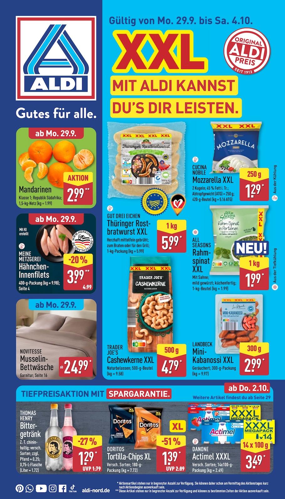 Aldi Aldi Nord Prospekt ab Montag Seite 1