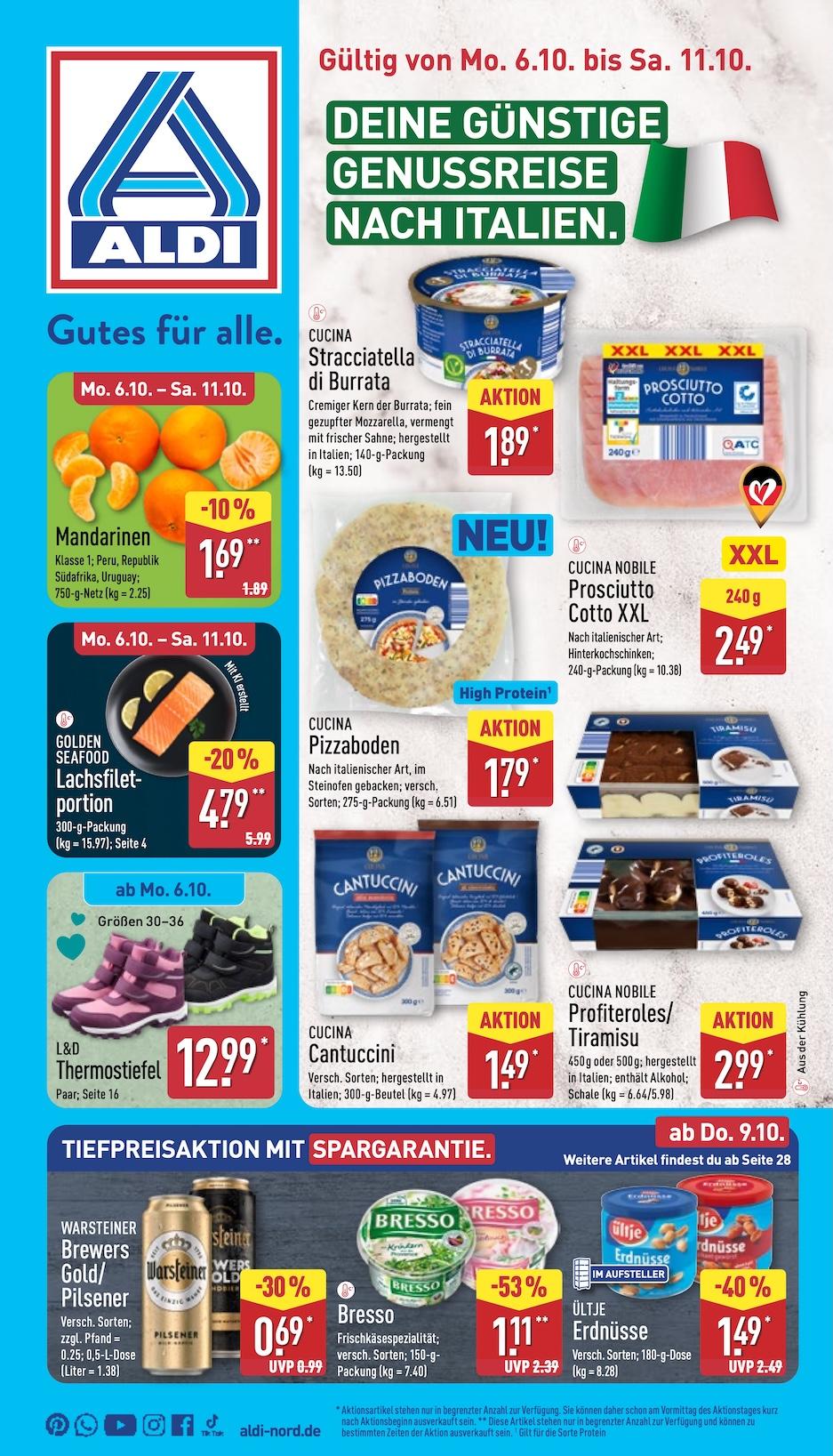 Aldi Aldi Nord Prospekt ab Montag Seite 1