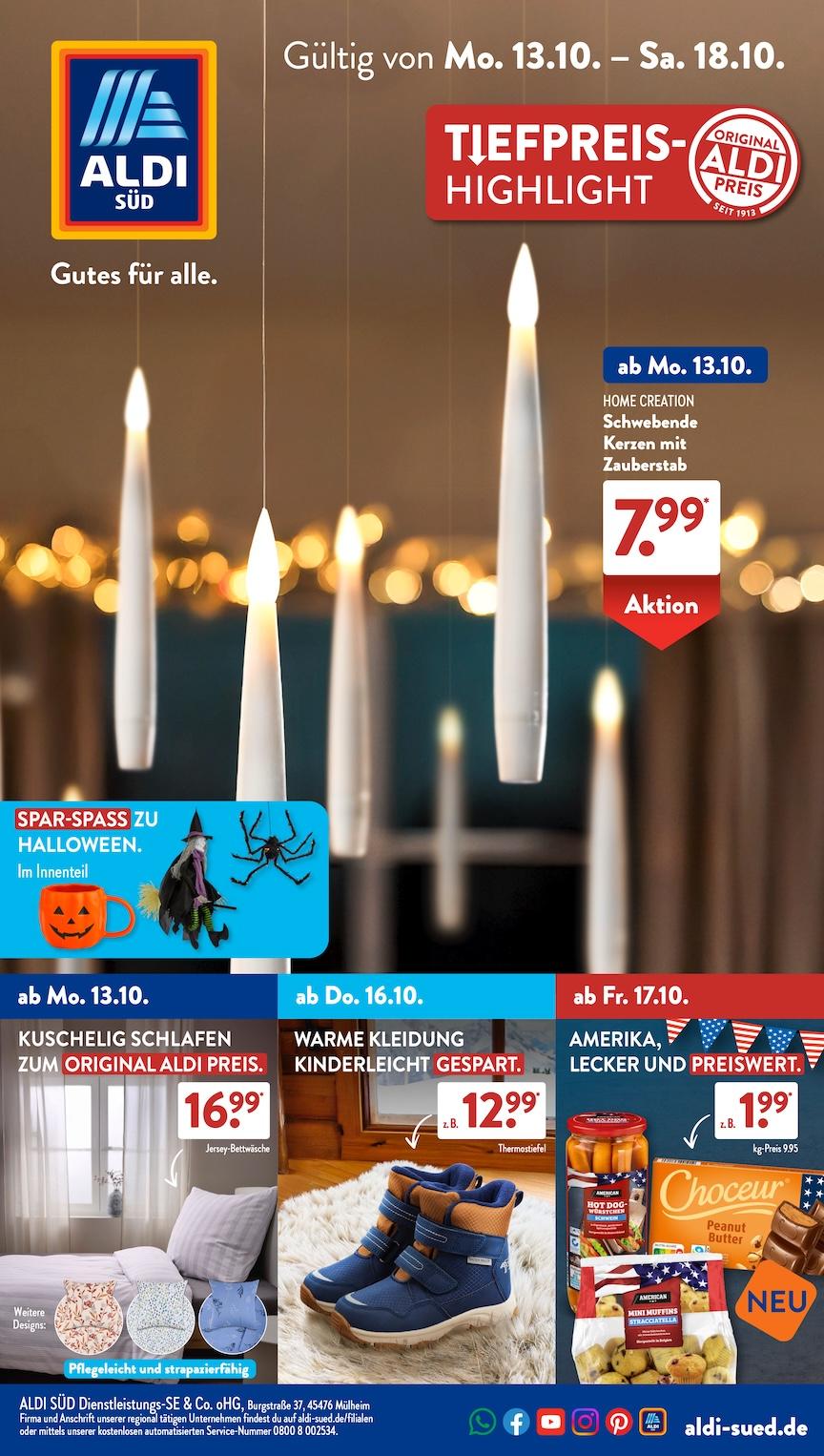 Aldi Aldi Süd Prospekt ab Montag Seite 1