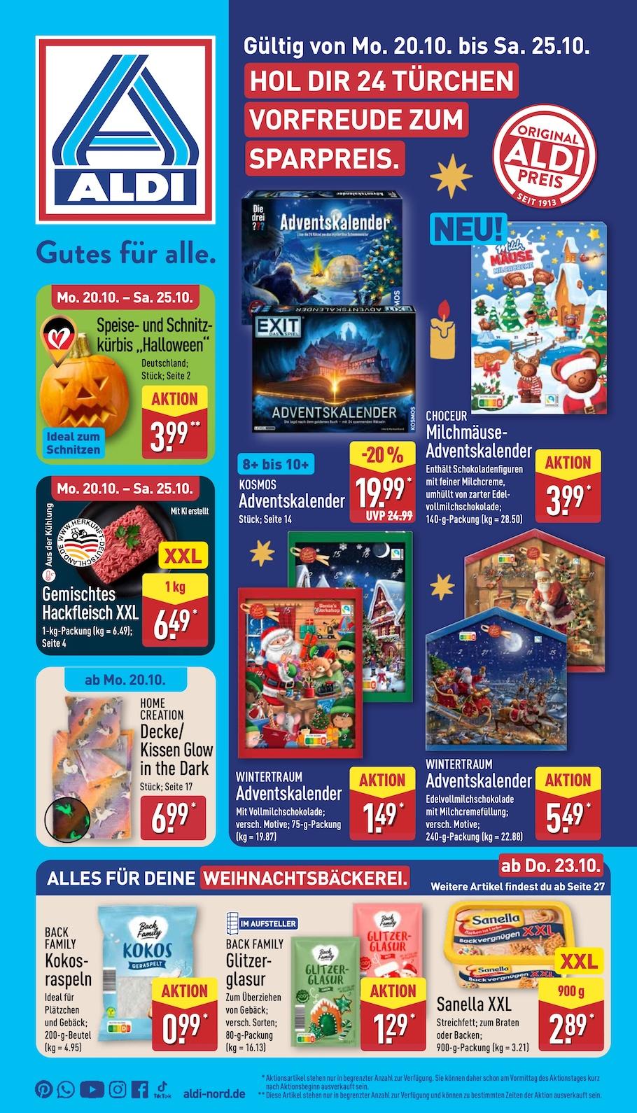 Aldi Aldi Nord Prospekt ab Montag Seite 1