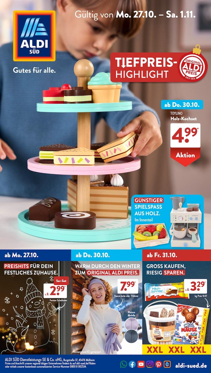 Aldi Aldi Süd Prospekt ab Montag Seite 1