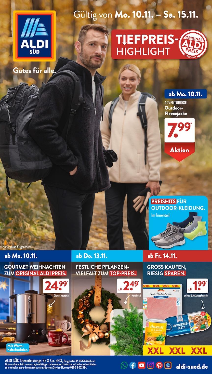 Aldi Aldi Süd Prospekt ab Montag Seite 1