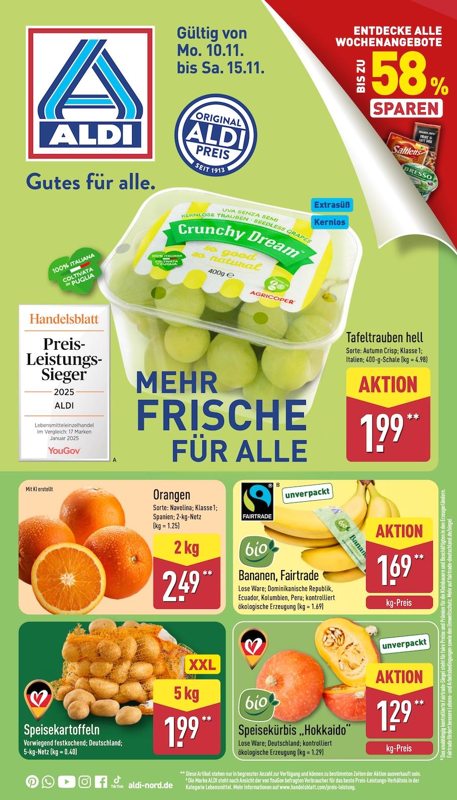 Aldi Aldi Nord Prospekt ab Montag Seite 1