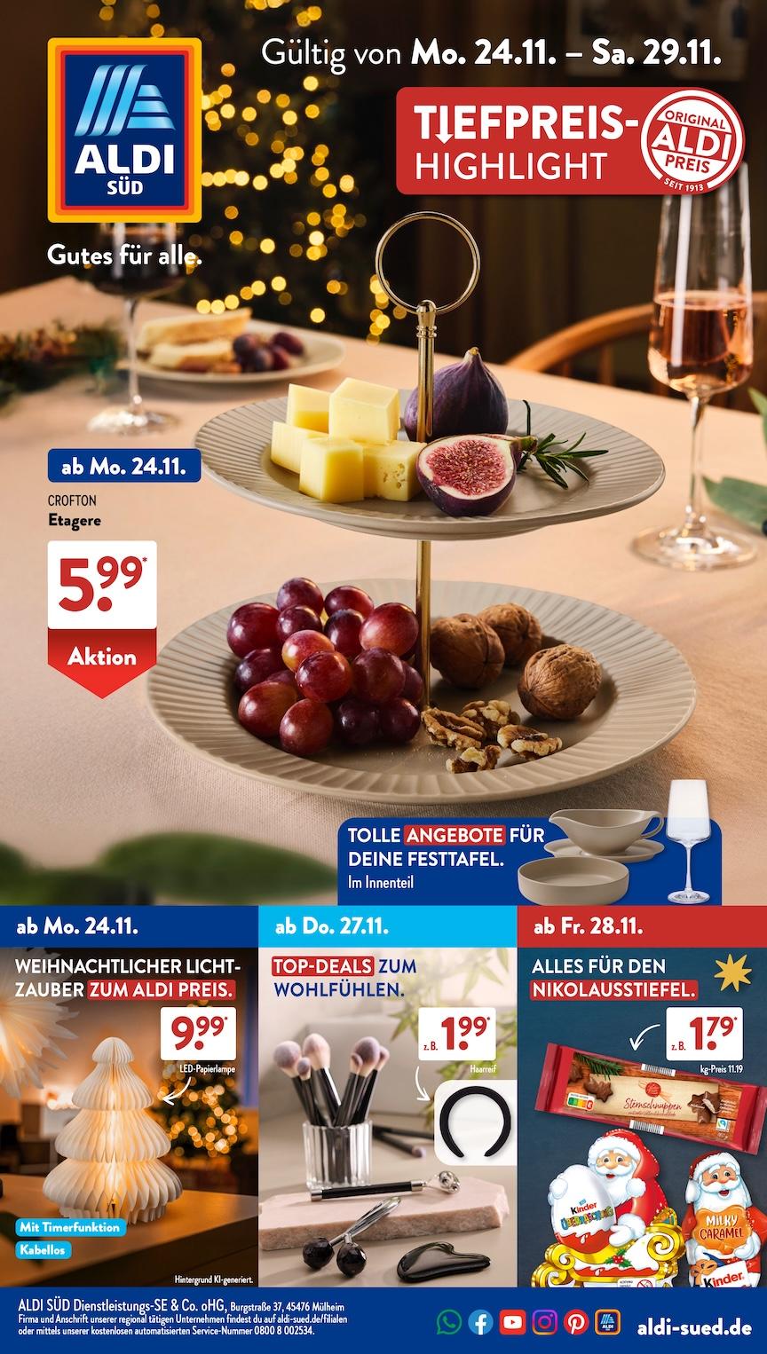 Aldi Aldi Süd Prospekt ab Montag Seite 1