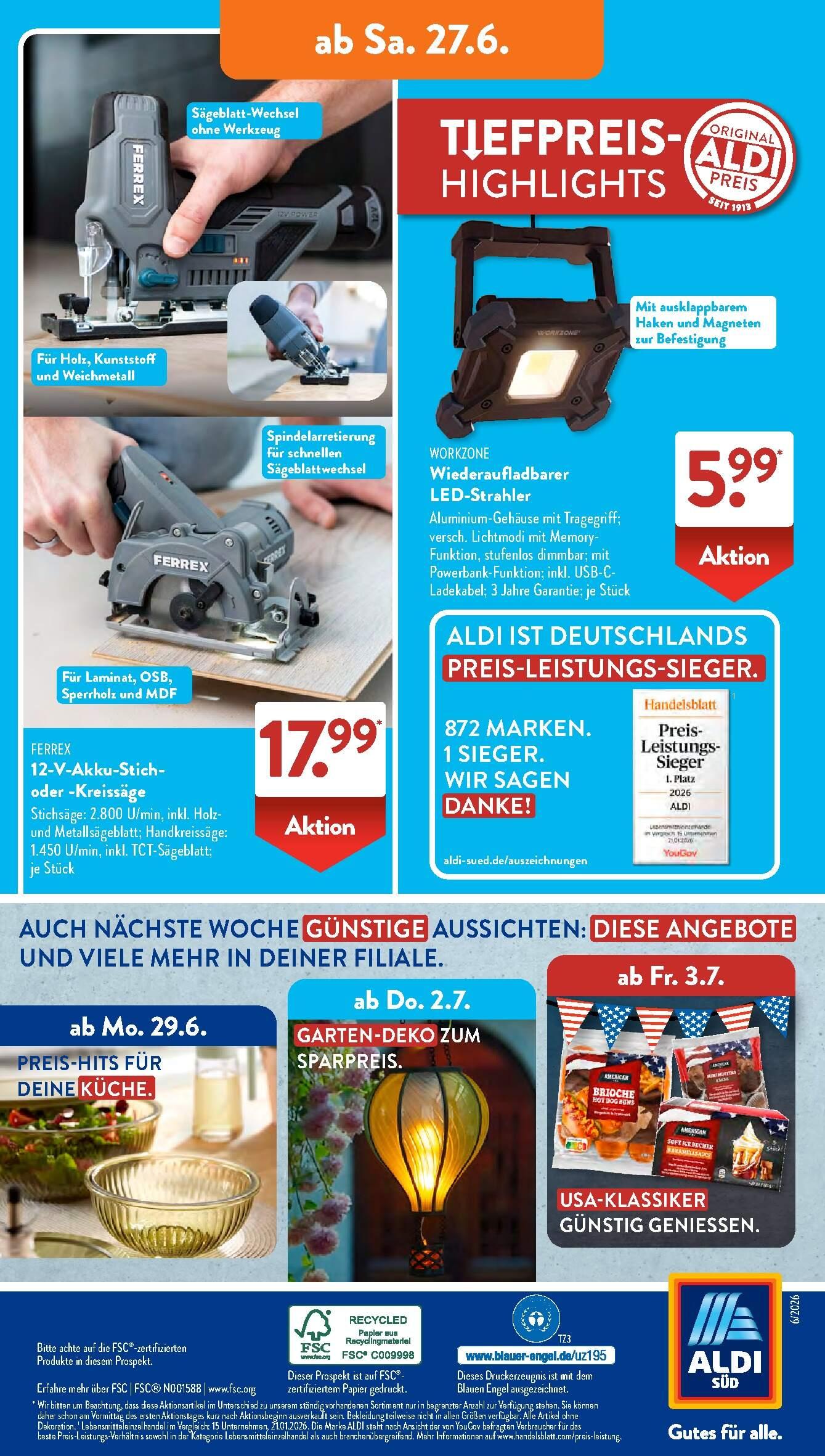 Aldi Aldi Süd Prospekt ab Montag Seite 17