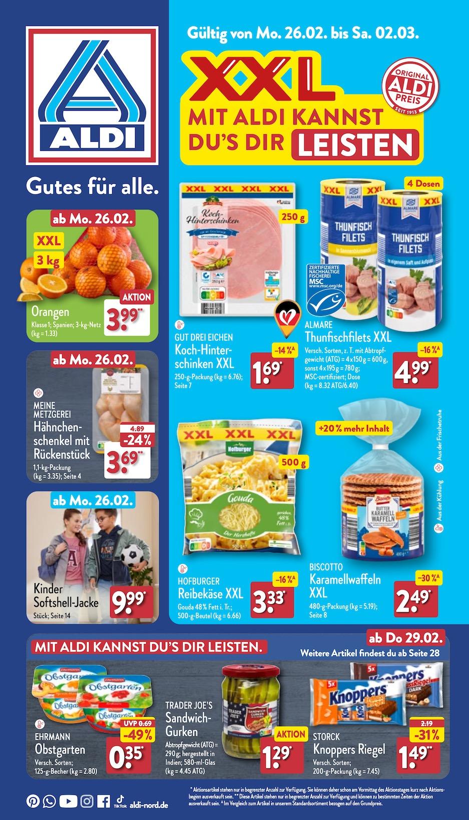 Aldi Aldi Nord Prospekt ab Montag Seite 1