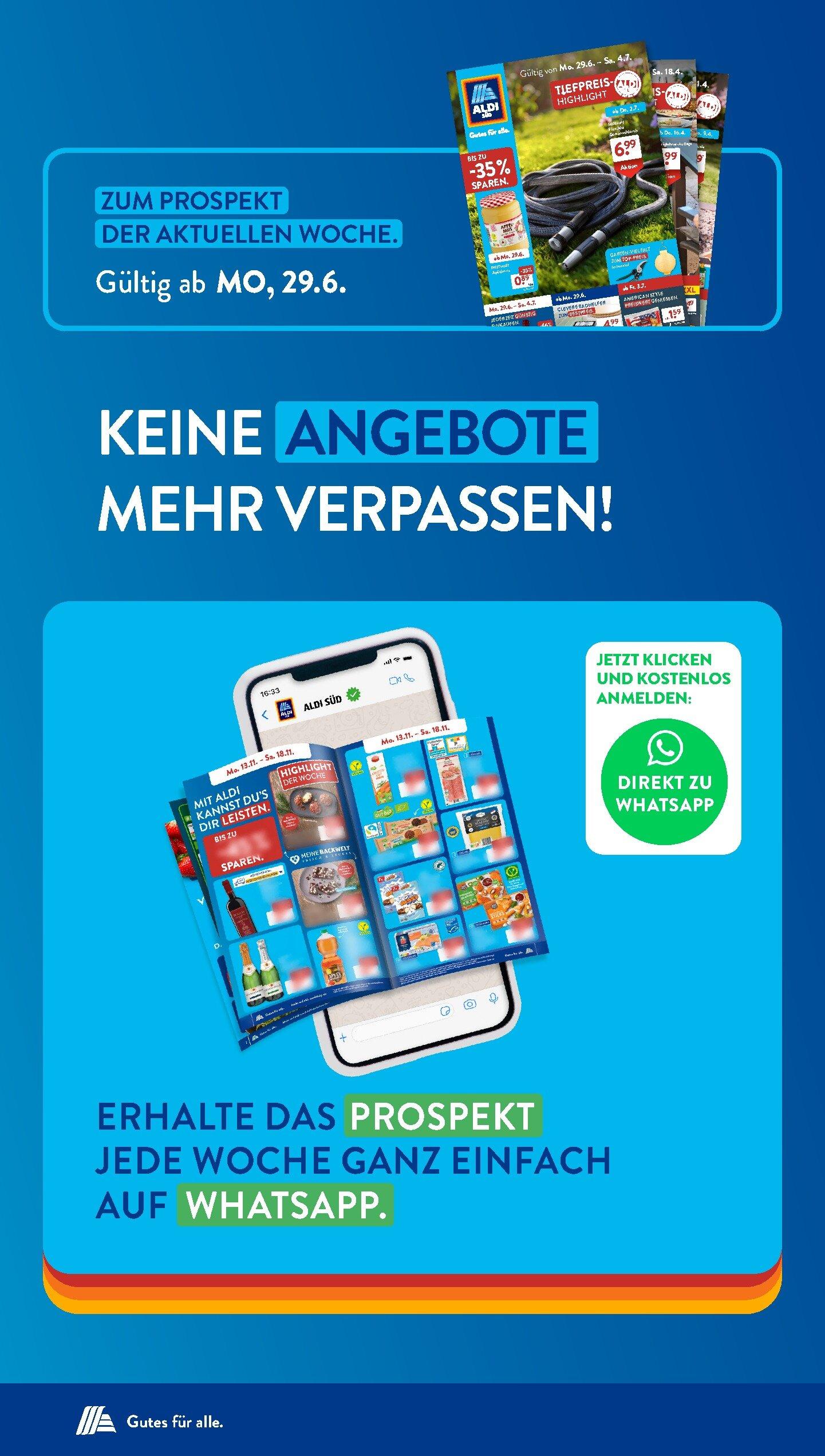 Aldi Aldi Süd Prospekt ab Montag Seite 22