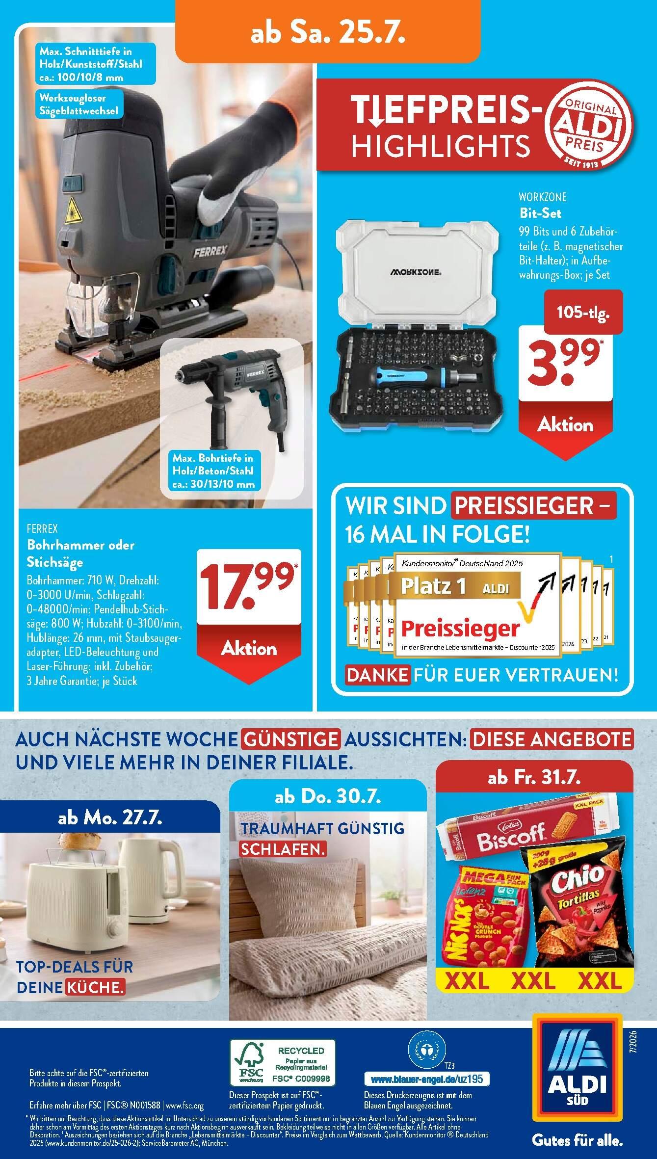Aldi Aldi Süd Prospekt ab Montag Seite 17