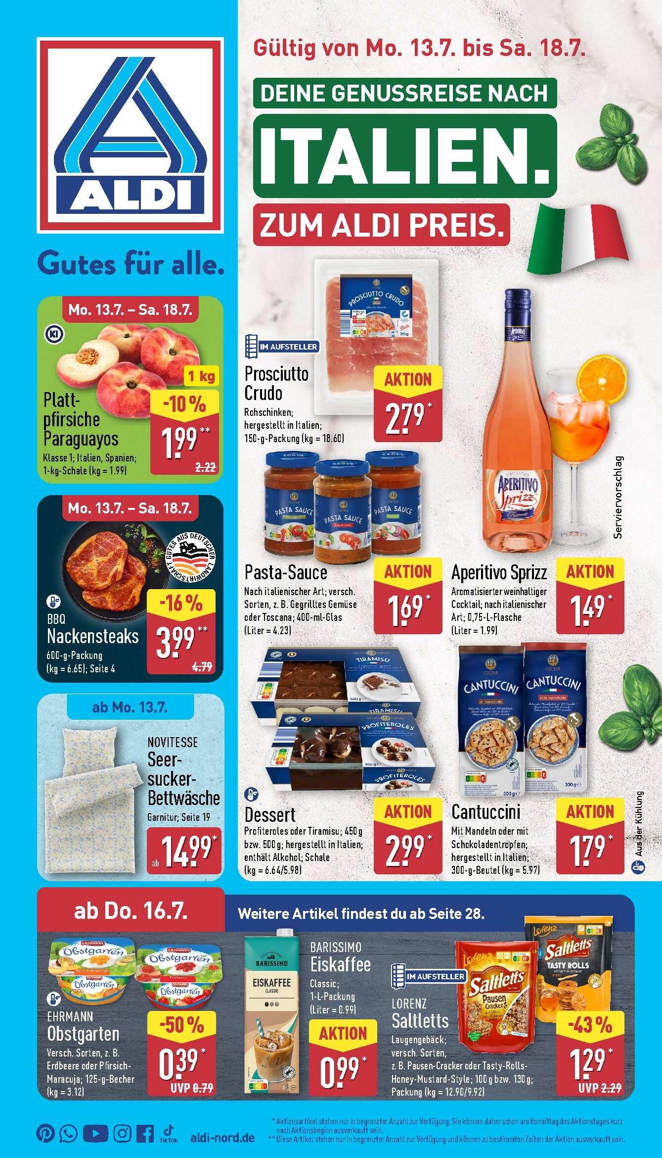 Aldi Aldi Nord Prospekt ab Montag Seite 1