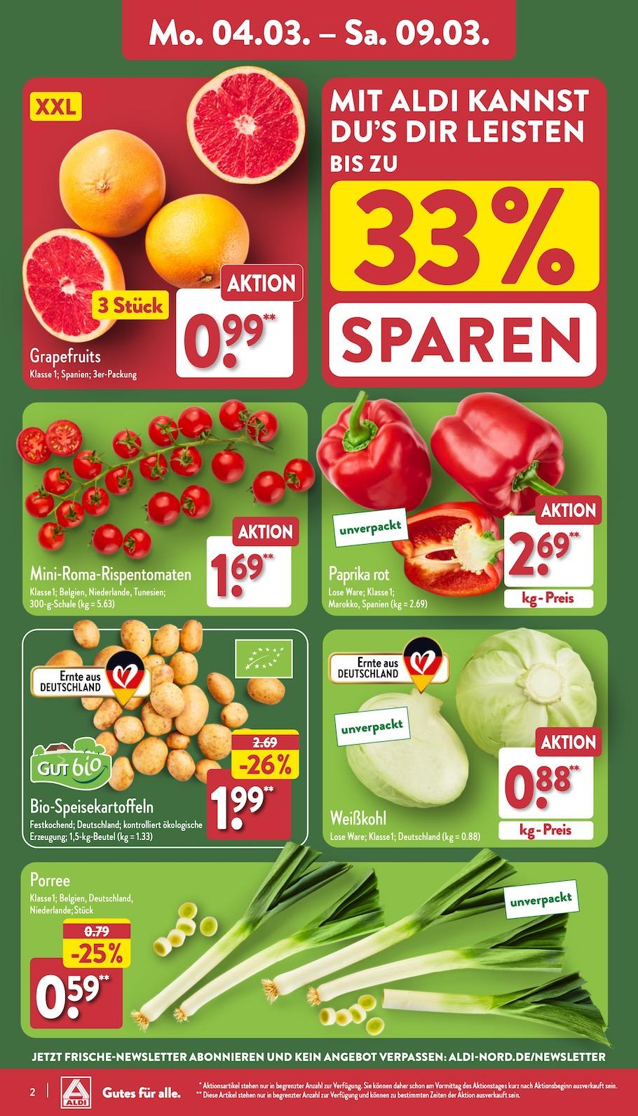 Aldi Aldi Nord Prospekt ab Montag Seite 2