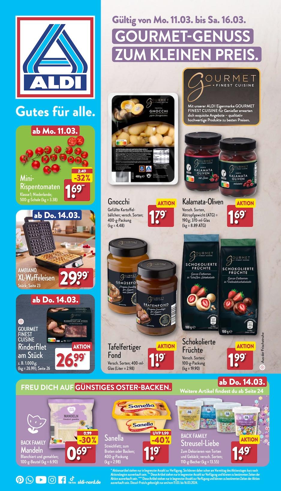 Aldi Aldi Nord Prospekt ab Montag Seite 1