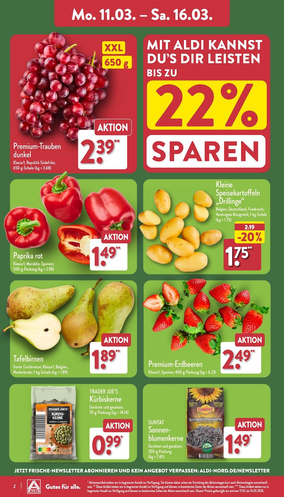 Aldi Aldi Nord Prospekt ab Montag Seite 2