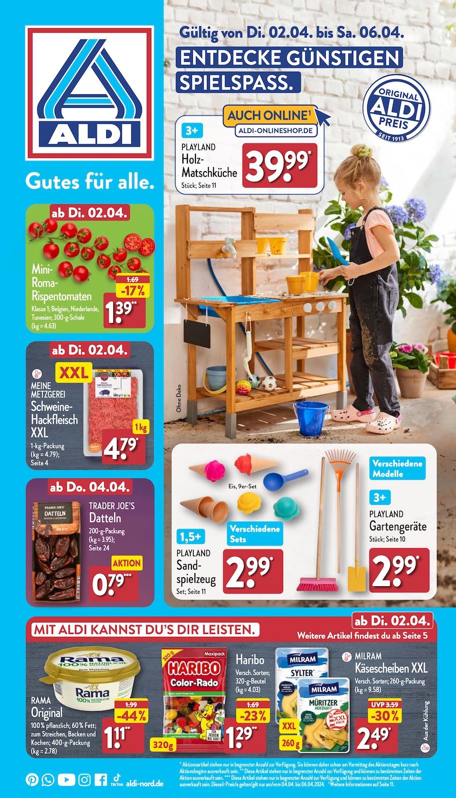 Aldi Aldi Nord Prospekt ab Dienstag Seite 1
