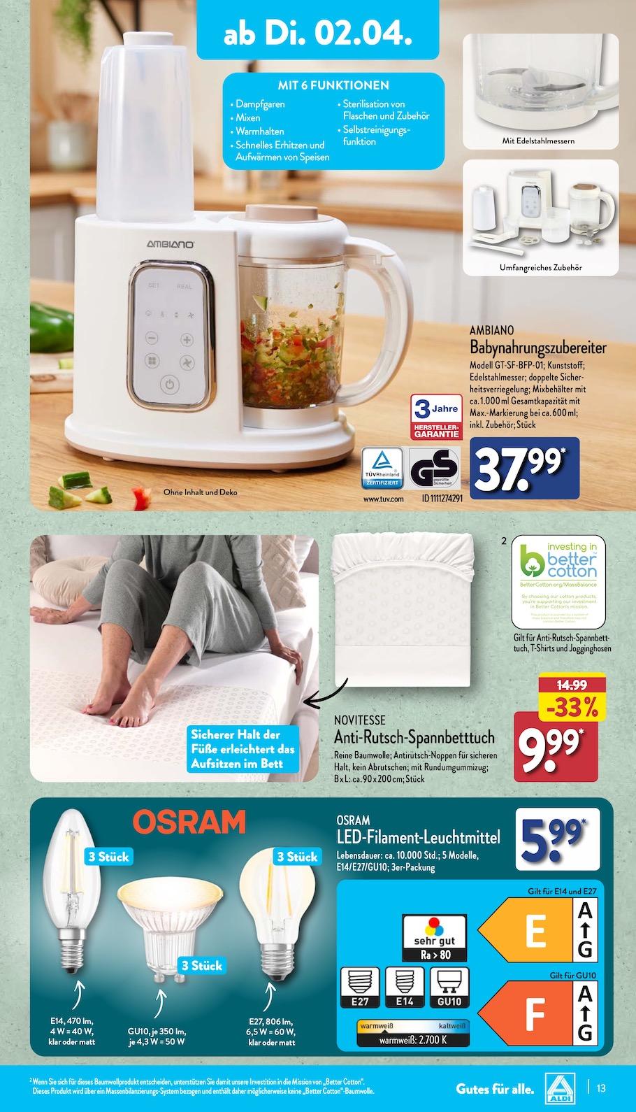 Aldi Aldi Nord Prospekt ab Dienstag Seite 13