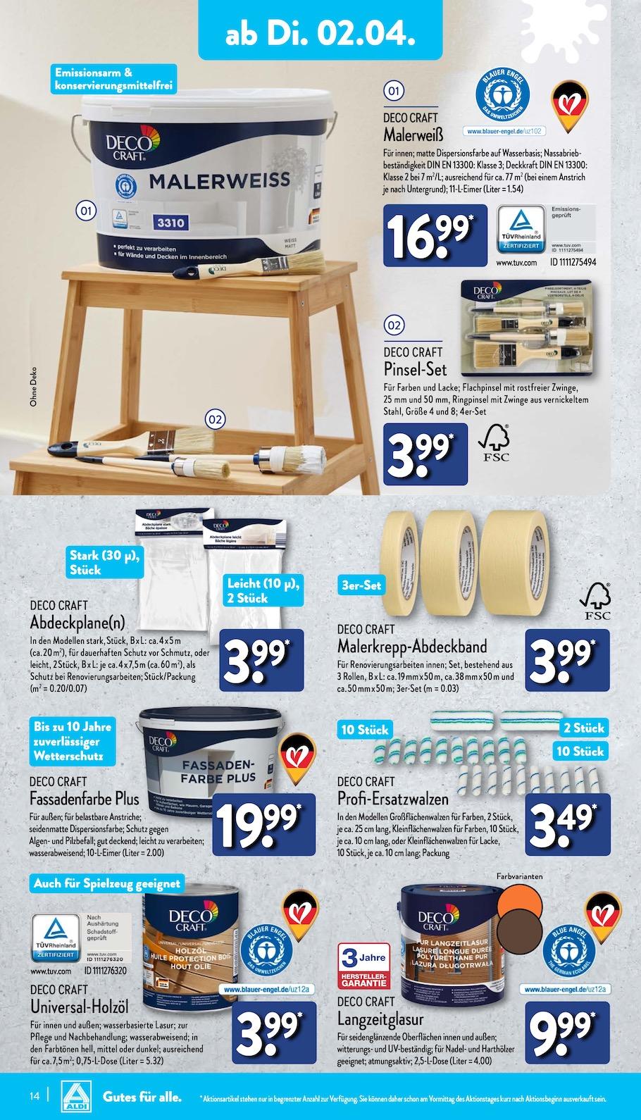 Aldi Aldi Nord Prospekt ab Dienstag Seite 14