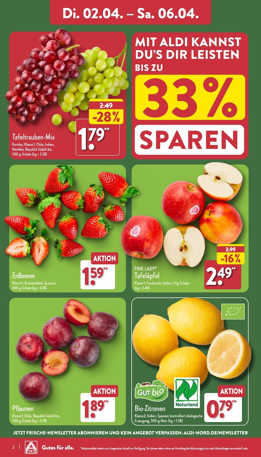 Aldi Aldi Nord Prospekt ab Dienstag Seite 2