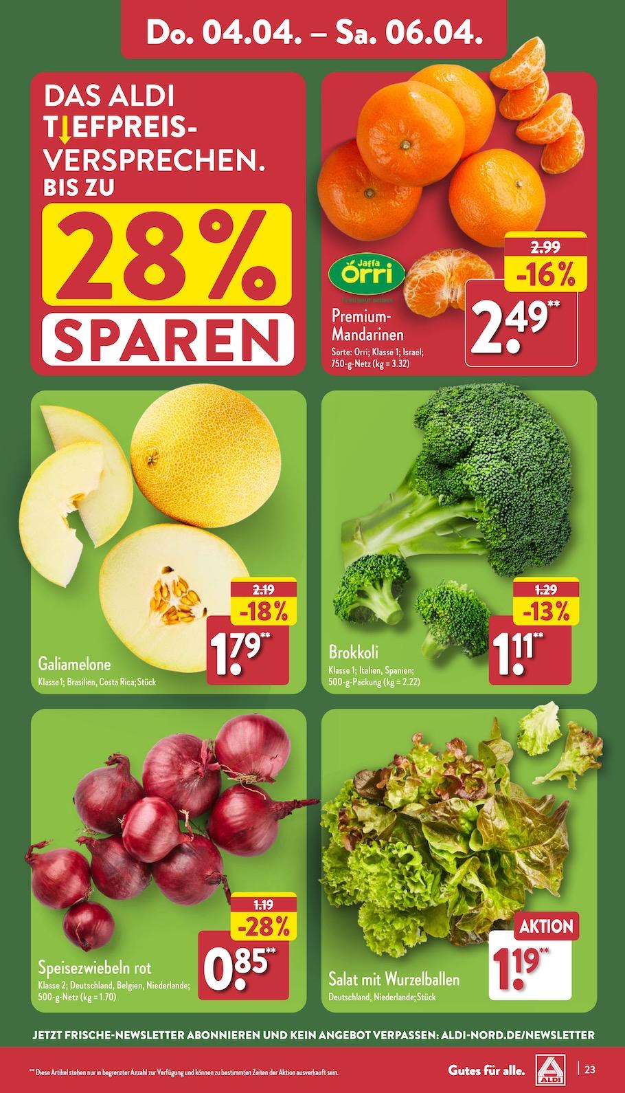 Aldi Aldi Nord Prospekt ab Dienstag Seite 23