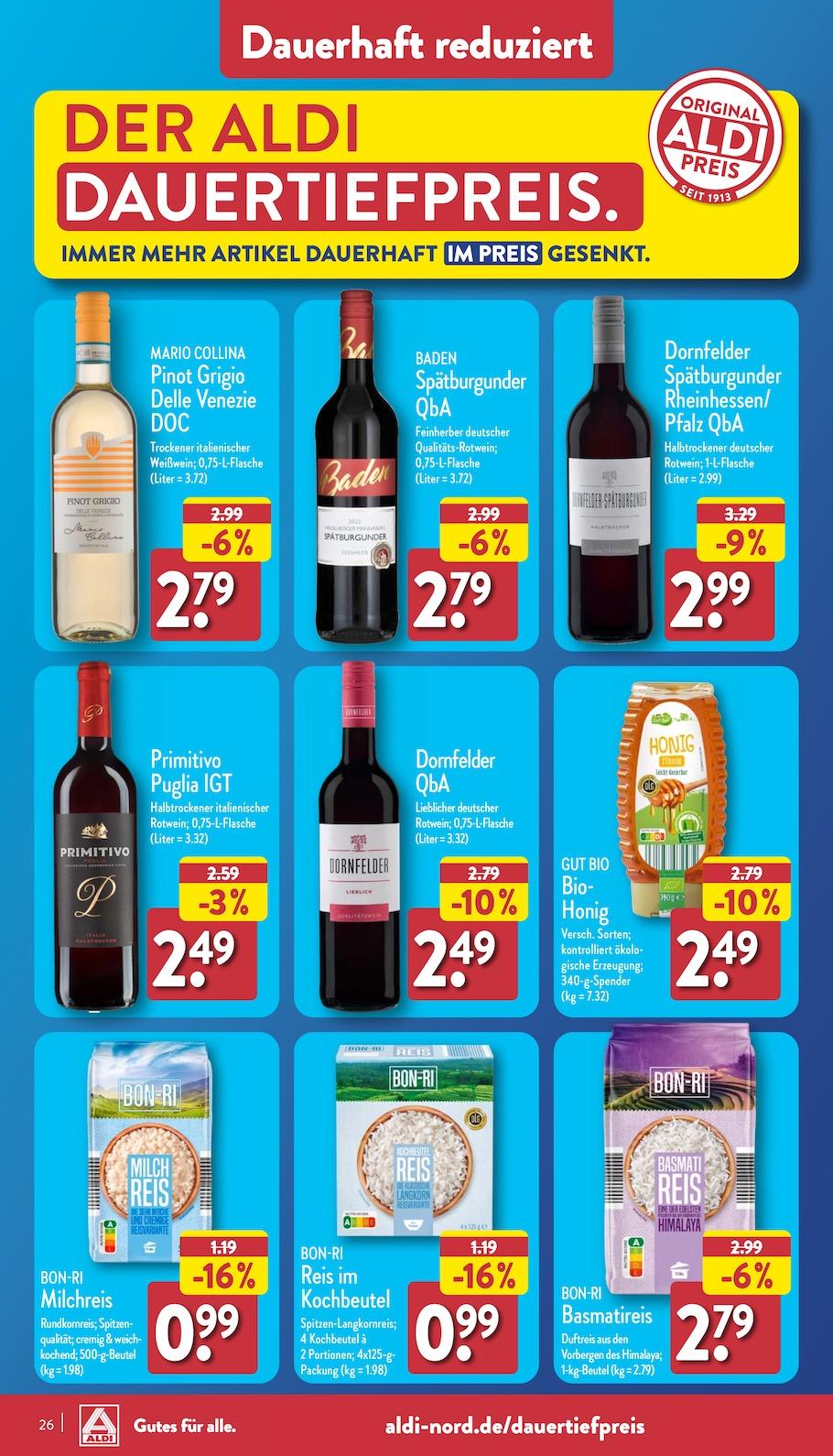 Aldi Aldi Nord Prospekt ab Dienstag Seite 26