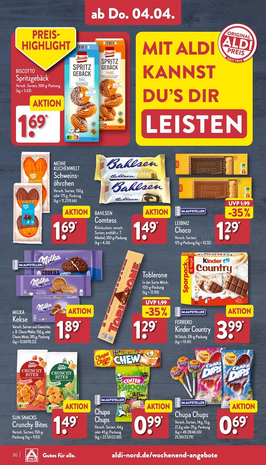 Aldi Aldi Nord Prospekt ab Dienstag Seite 30