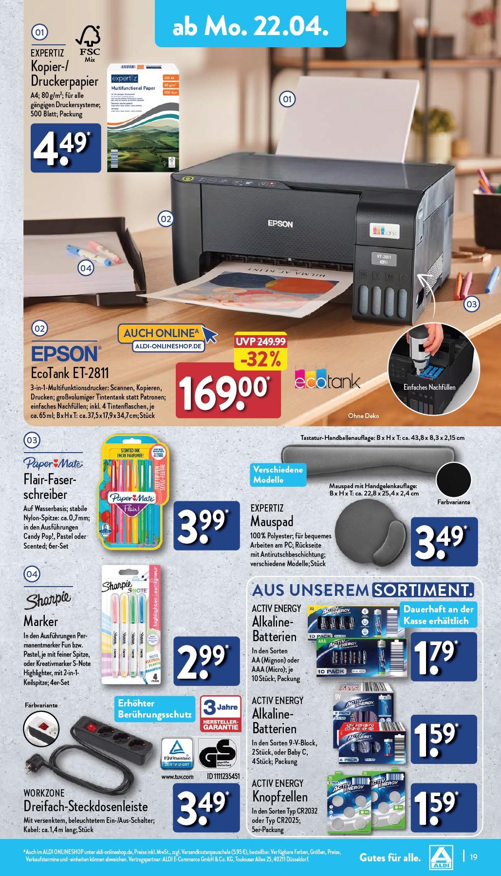Aldi Aldi Nord Prospekt ab Montag Seite 19