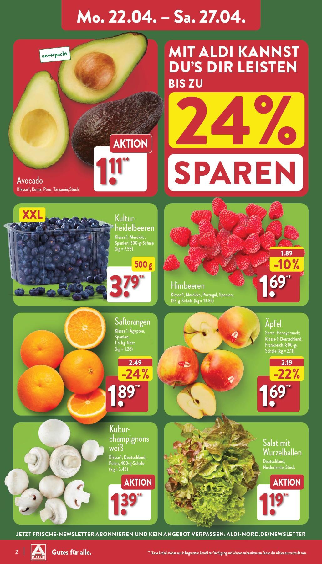 Aldi Aldi Nord Prospekt ab Montag Seite 2