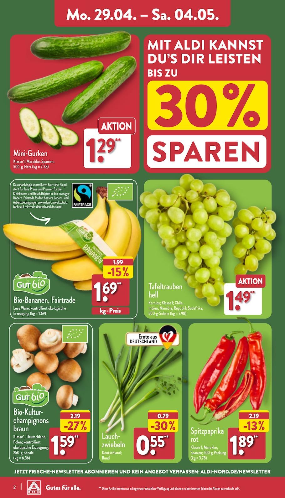 Aldi Aldi Nord Prospekt ab Montag Seite 2