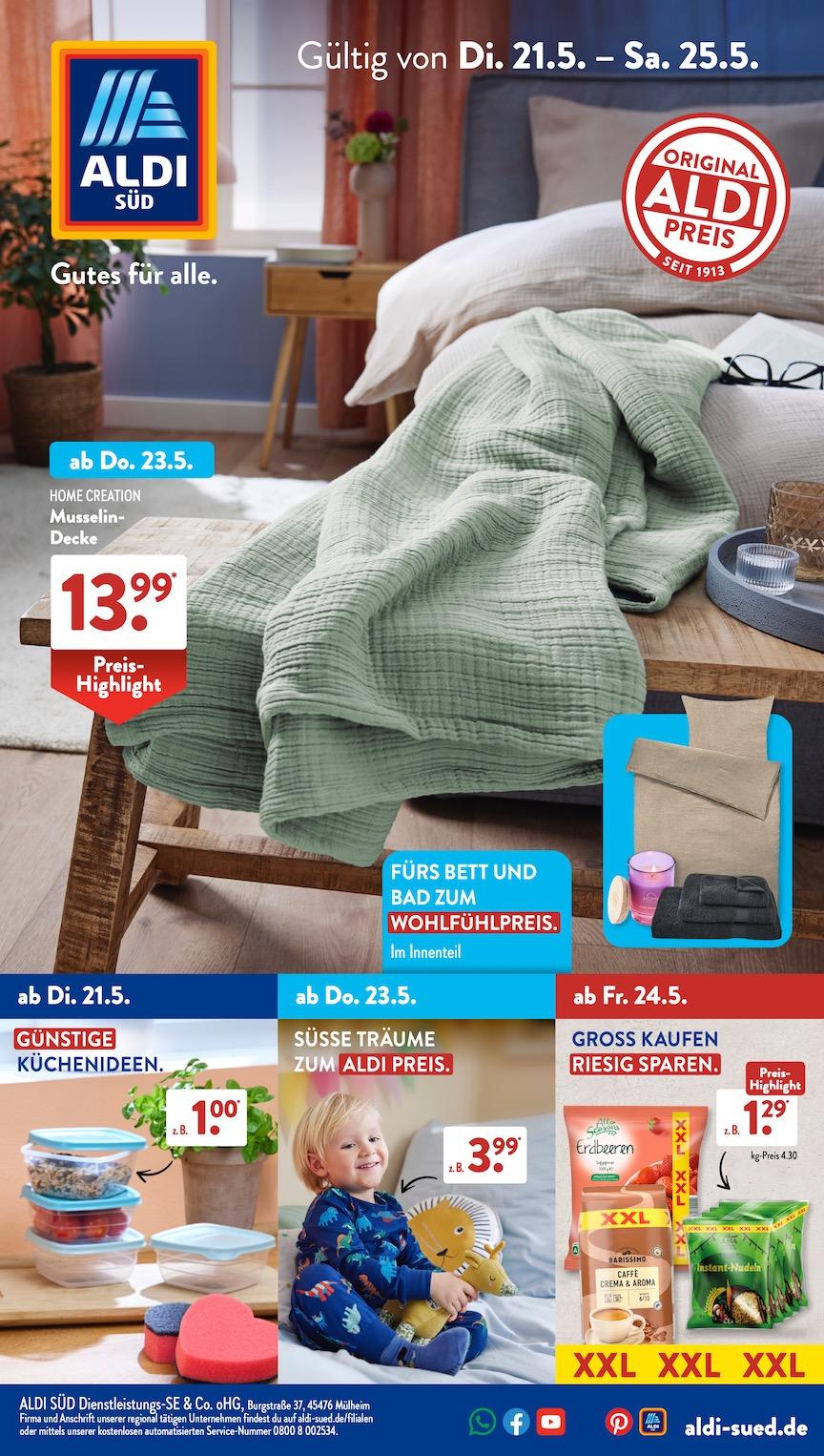 Aldi Aldi Süd Prospekt ab Dienstag Seite 1