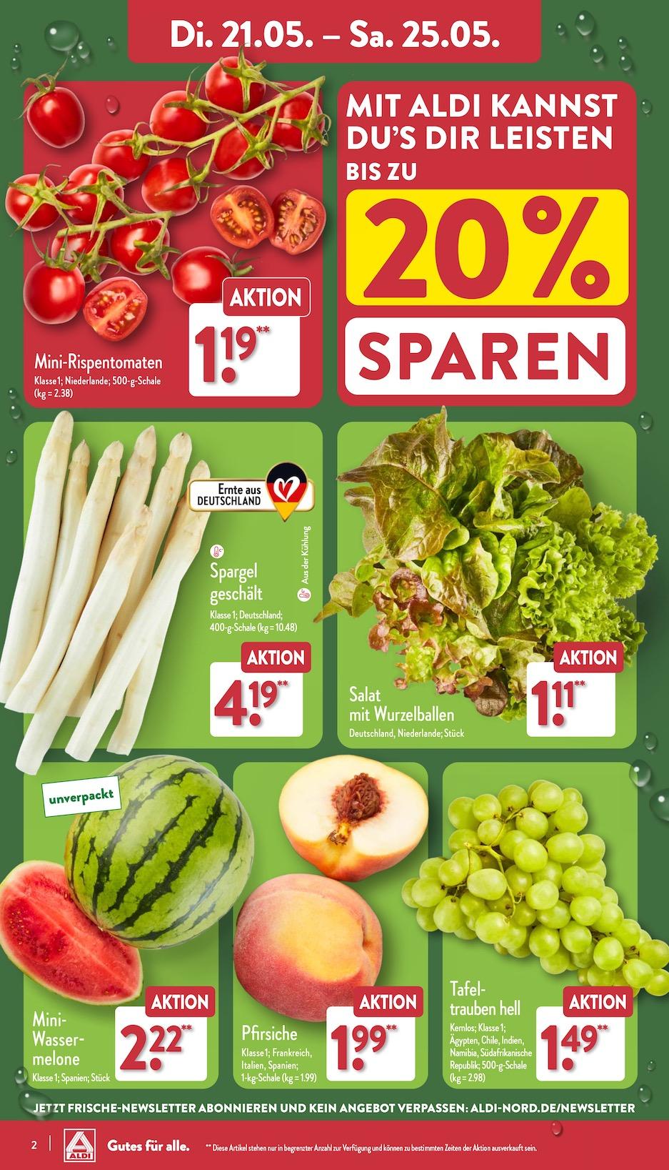 Aldi Aldi Nord Prospekt ab Dienstag Seite 2