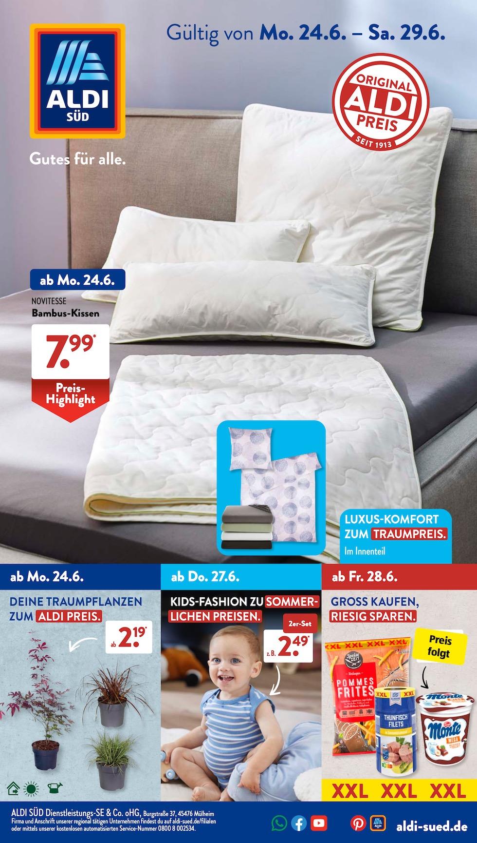 Aldi Aldi Süd Prospekt ab Montag Seite 1