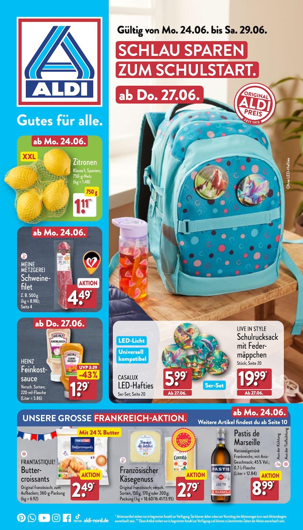 Aldi Aldi Nord Prospekt ab Montag Seite 1