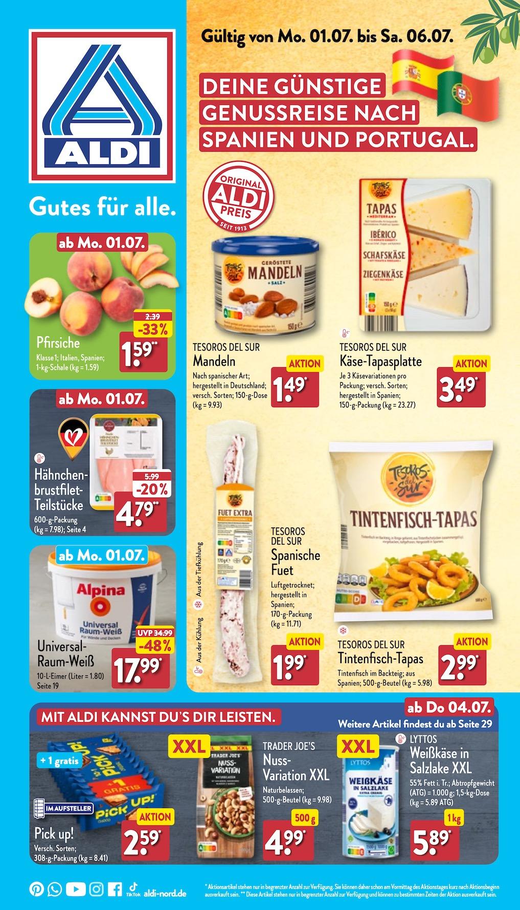 Aldi Aldi Nord Prospekt ab Montag Seite 1