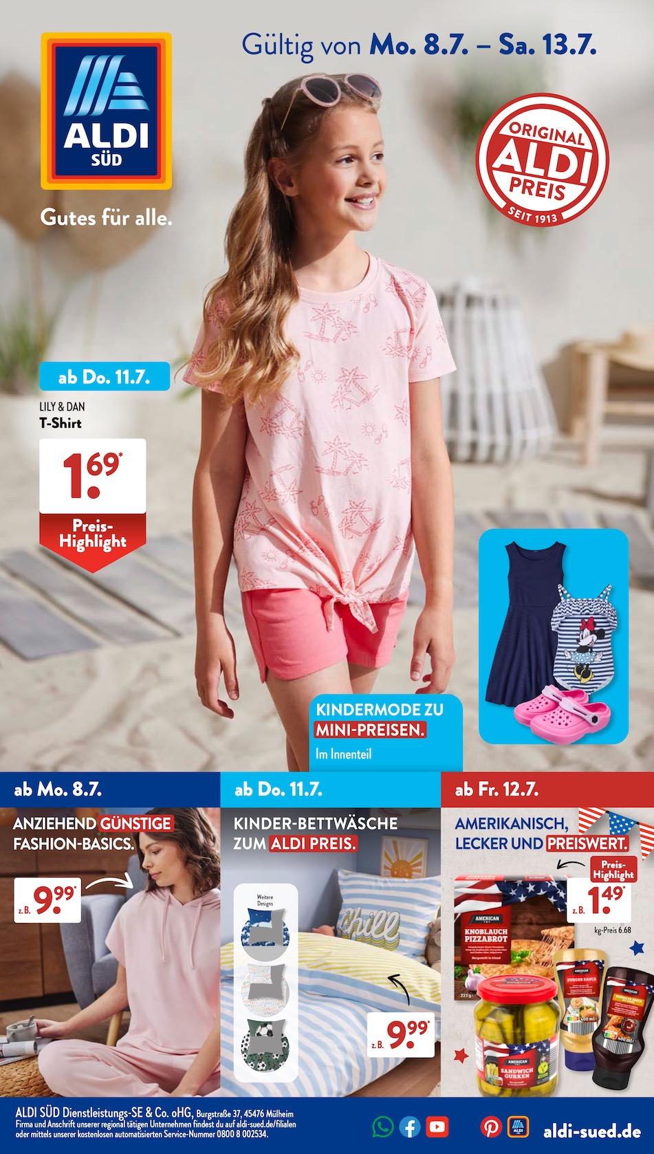 Aldi Aldi Süd Prospekt ab Montag Seite 1
