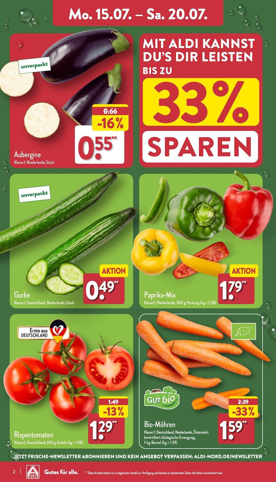 Aldi Aldi Nord Prospekt ab Montag Seite 2