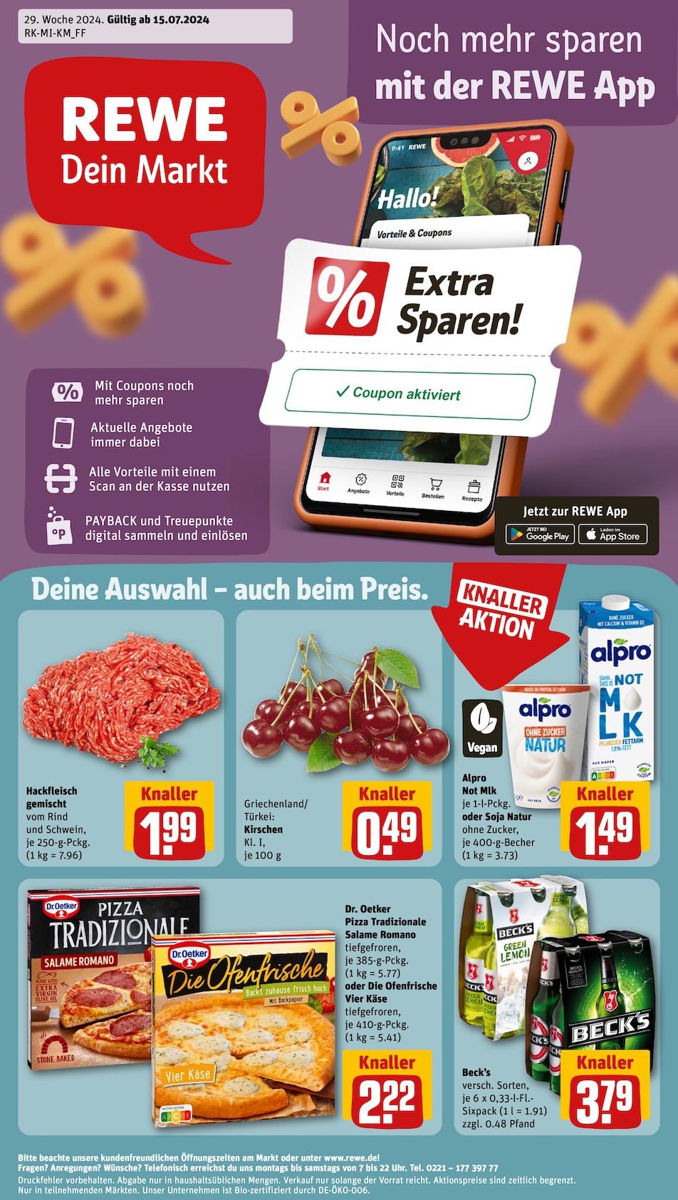 Rewe Aktueller Prospekt ab Montag Seite 1