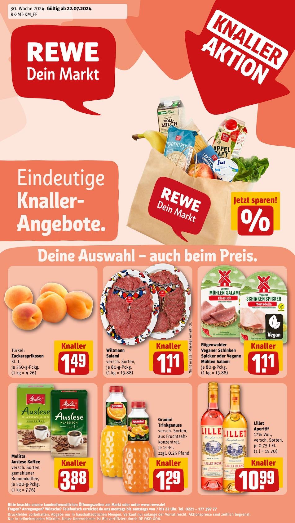 Rewe Aktueller Prospekt ab Montag Seite 1