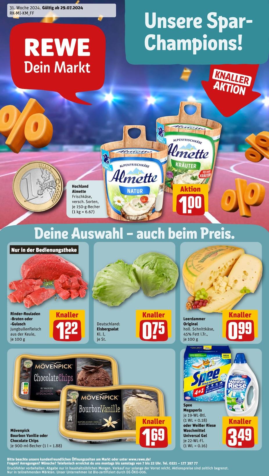 Rewe Aktueller Prospekt ab Montag Seite 1