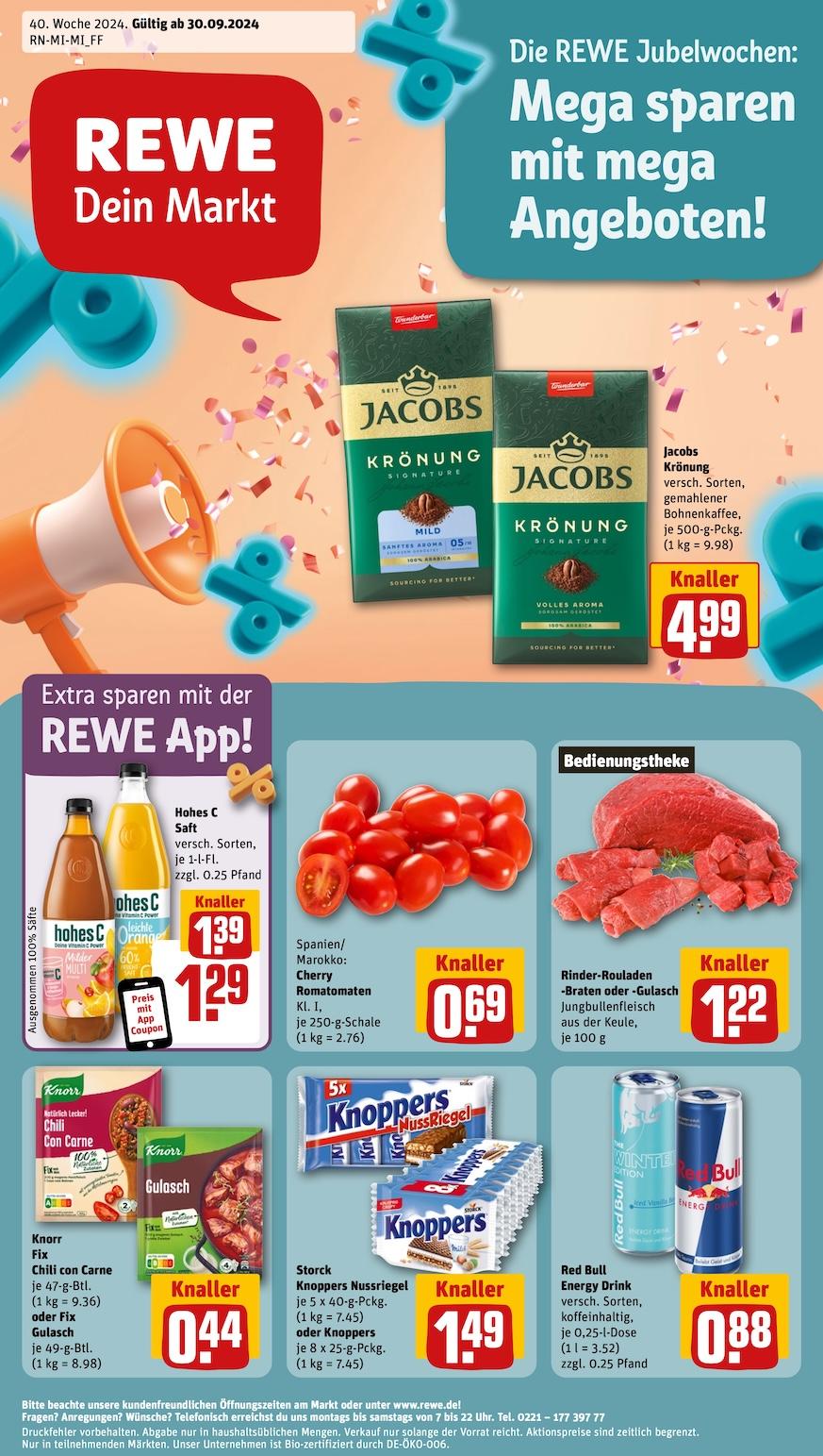 Rewe Aktueller Prospekt ab Montag Seite 1