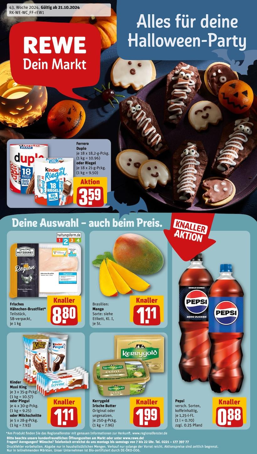 Rewe Aktueller Prospekt ab Montag Seite 1